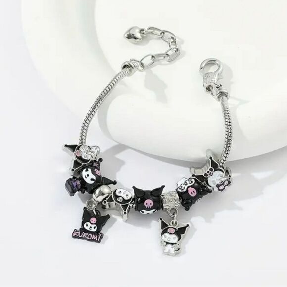 Silver and Black Charm Bracelet - Picture 3 of 4